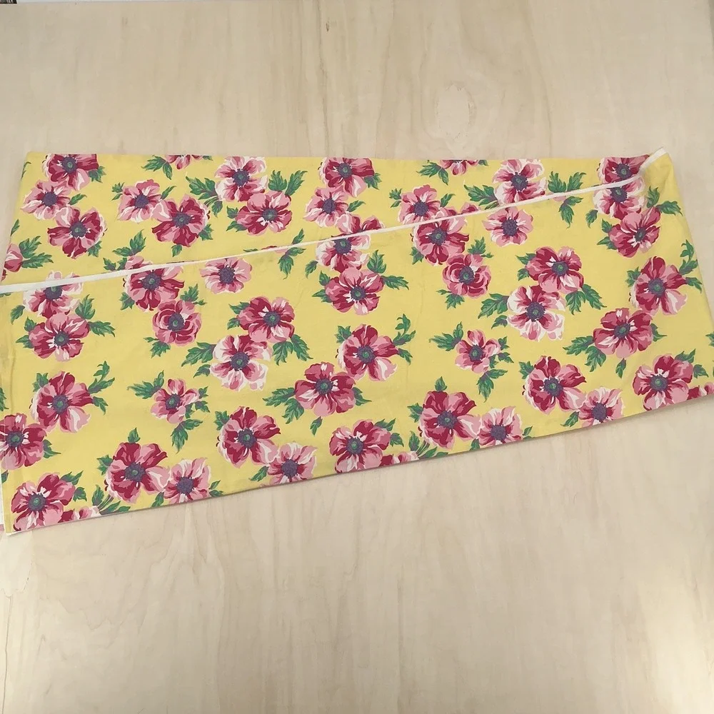 Ralph Lauren Chelsea Valance Custom Set Yellow Floral Poppy 14x166 14x82 2pc